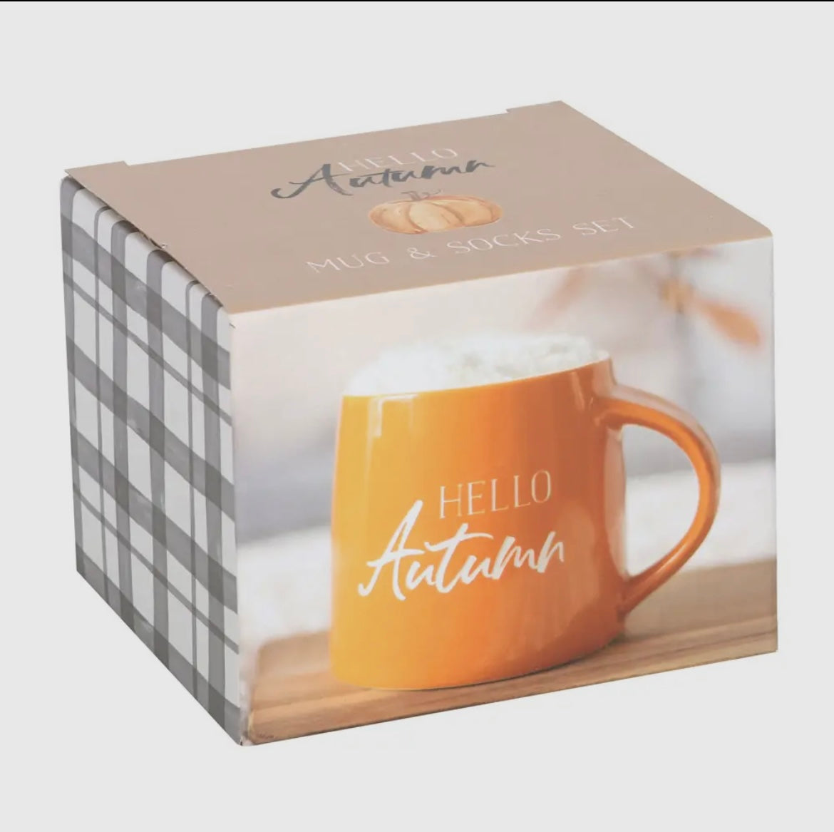 Hello Autumn Mug With Cosy Socks