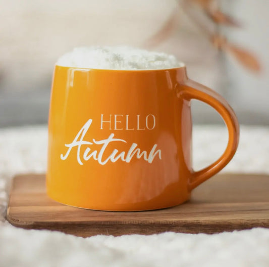 Hello Autumn Mug With Cosy Socks