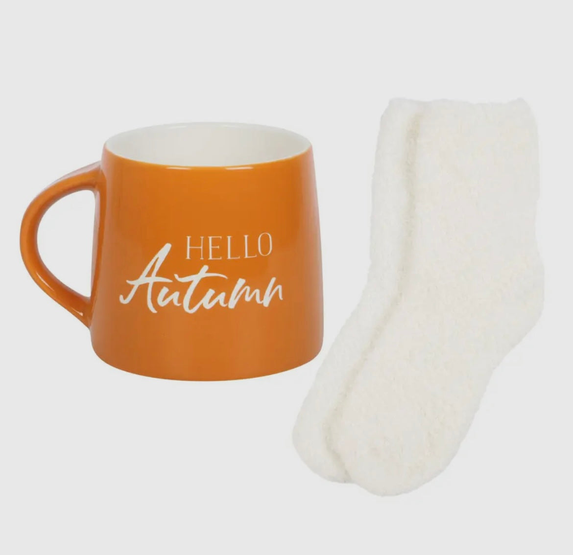 Hello Autumn Mug With Cosy Socks